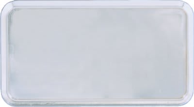 Silver Round Corner Plastic Badge Frame