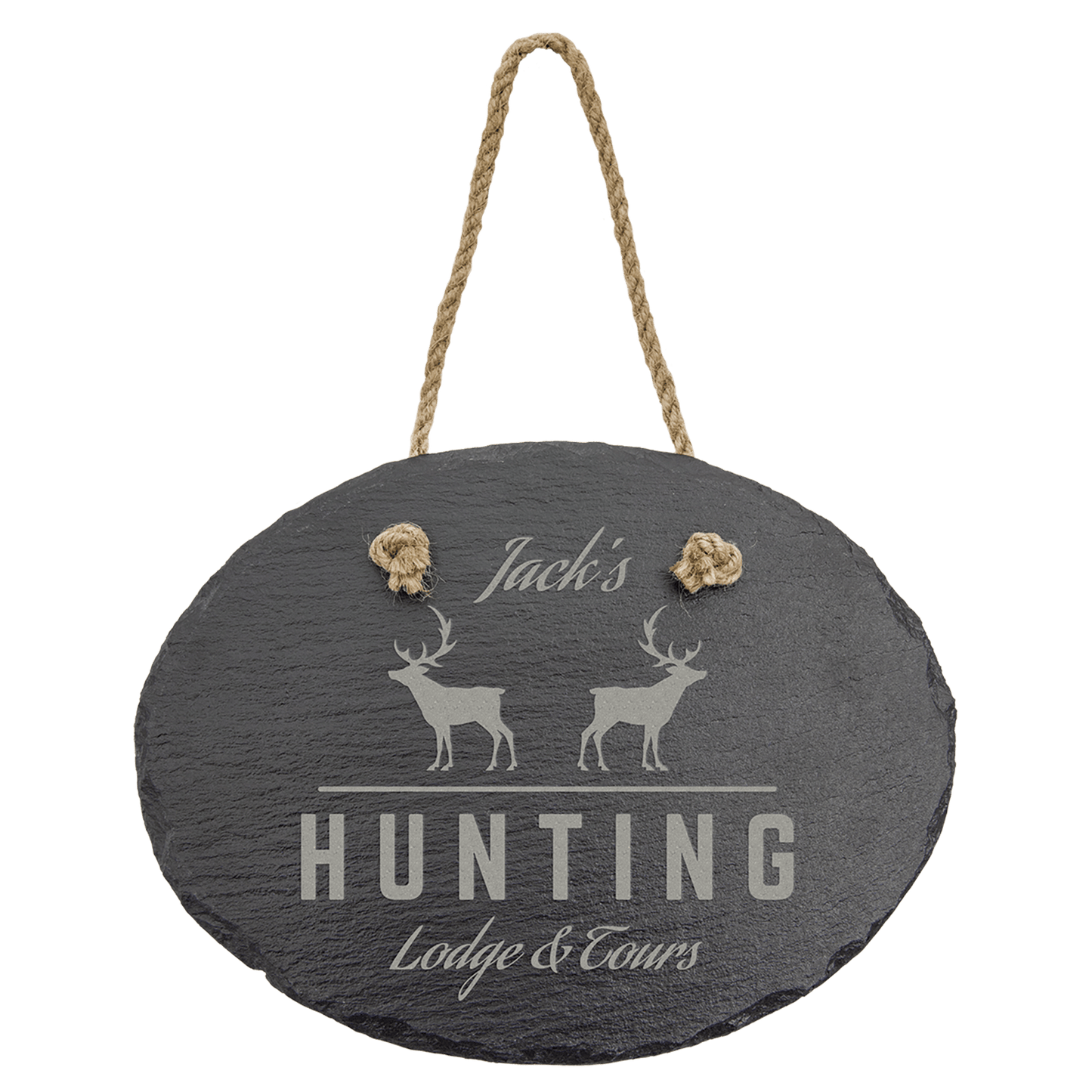 Oval Slate Plaque with Hanger String