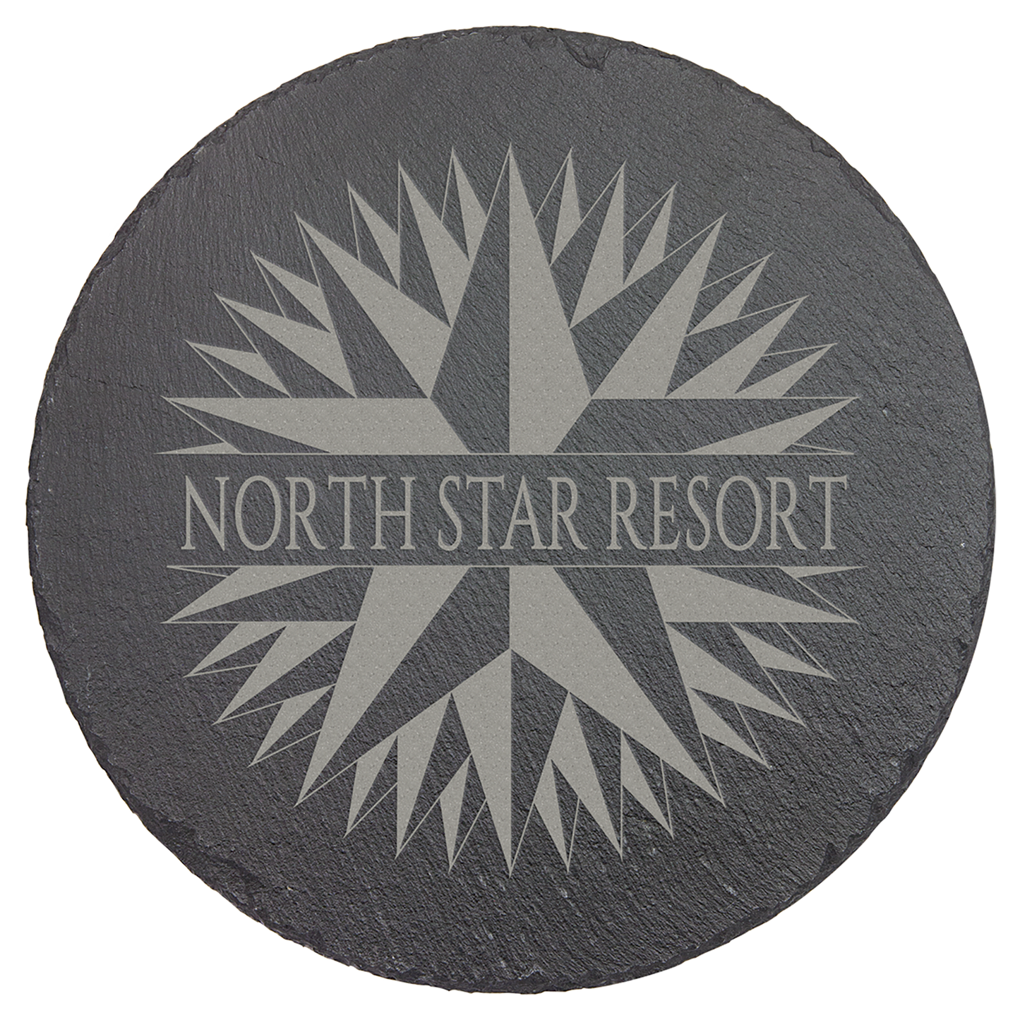 Round Slate Decor with Foam Feet