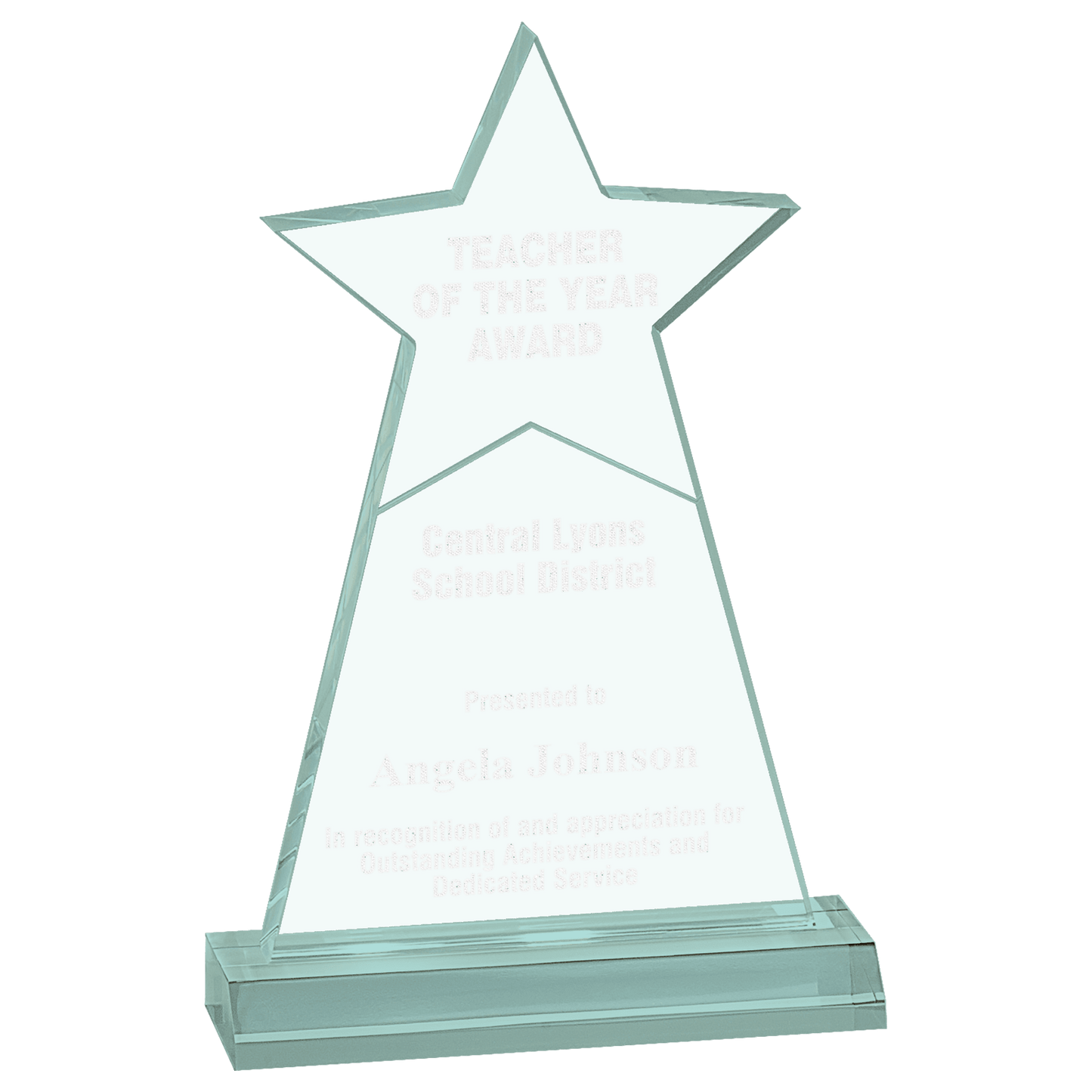 Star Obelisk Acrylic with 5.75" Base