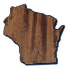 Walnut Finish Black Edge State Plaque