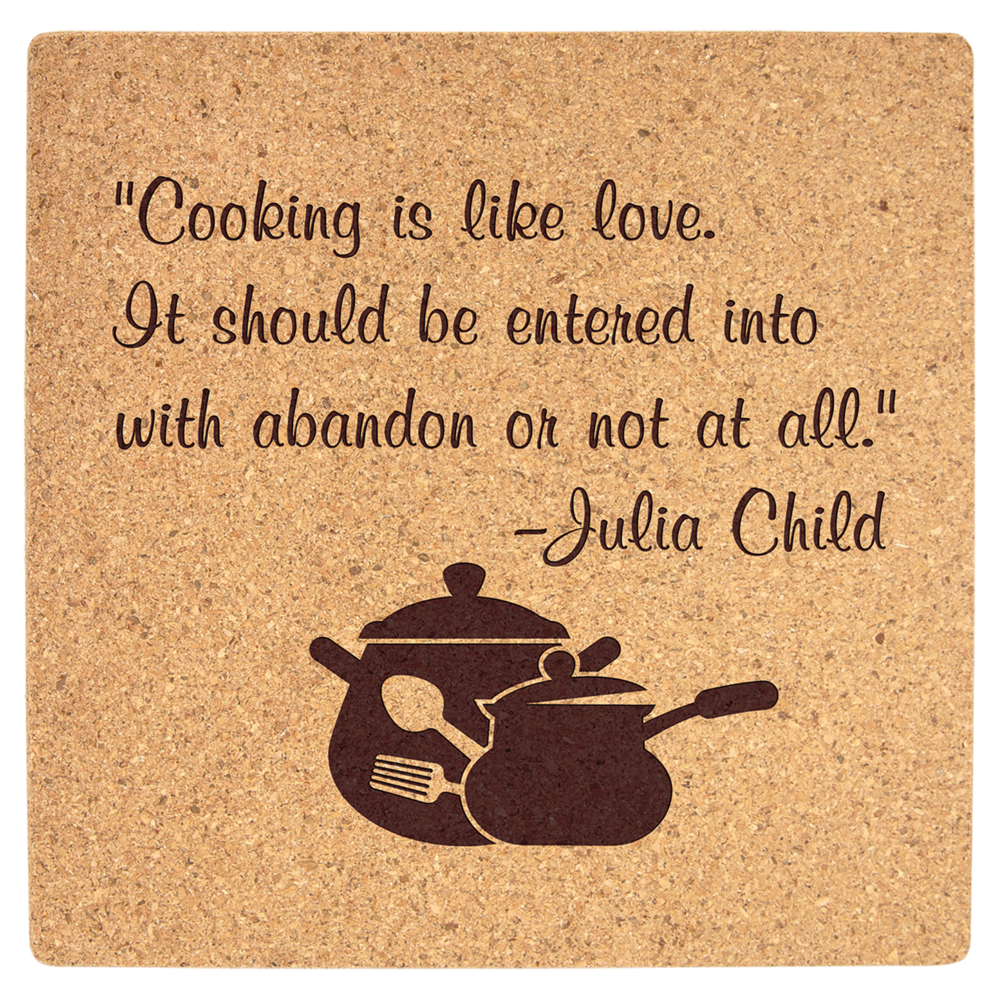 7.75" Square Cork Trivet