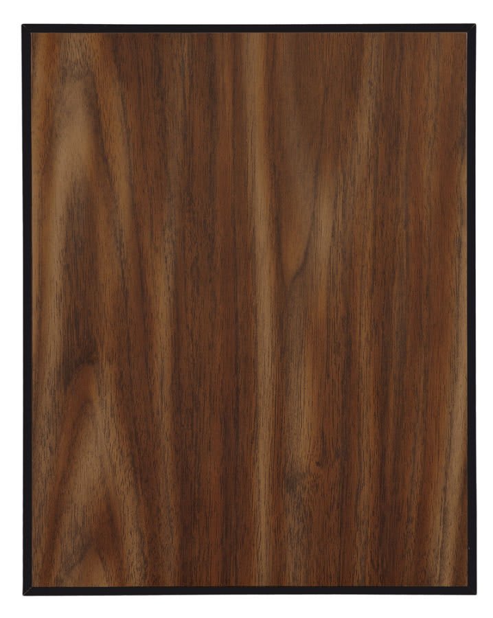Value Walnut Finish Plaque with 45 Degree Bevel Black Edge