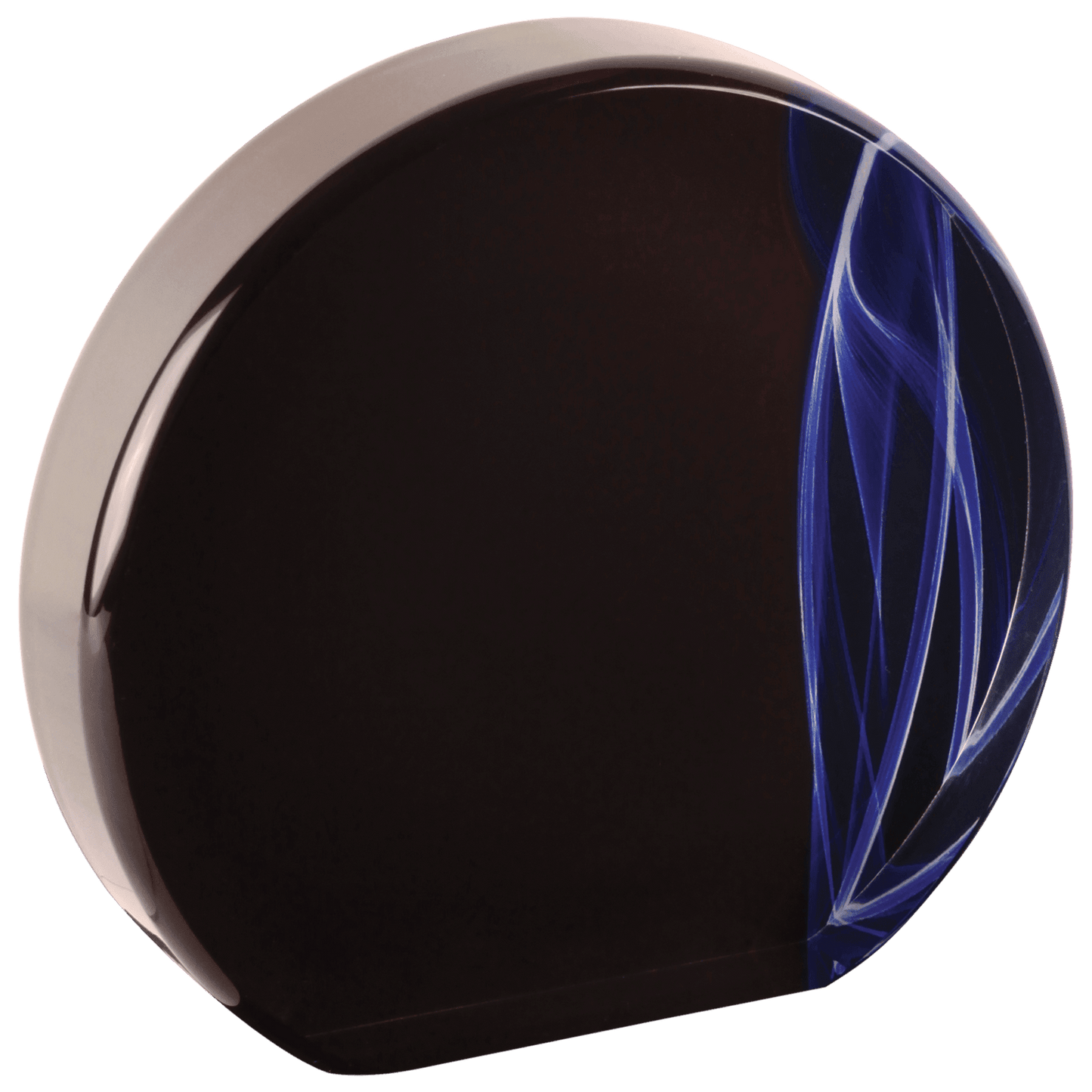 Round Blue Vapor Acrylic