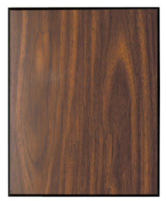 Walnut Finish Plaque with 45 Degree Bevel Black Edge