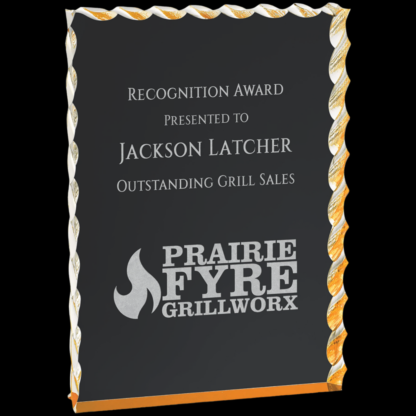 Gold Wave Edge Acrylic