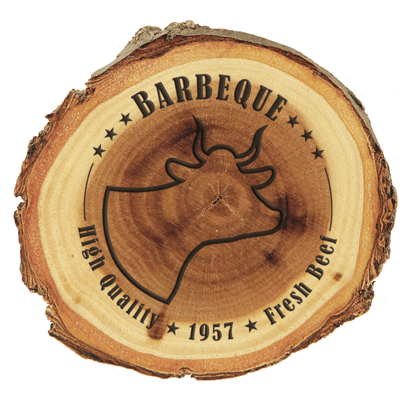 3" Old West Live Edge Elmwood Log Magnet