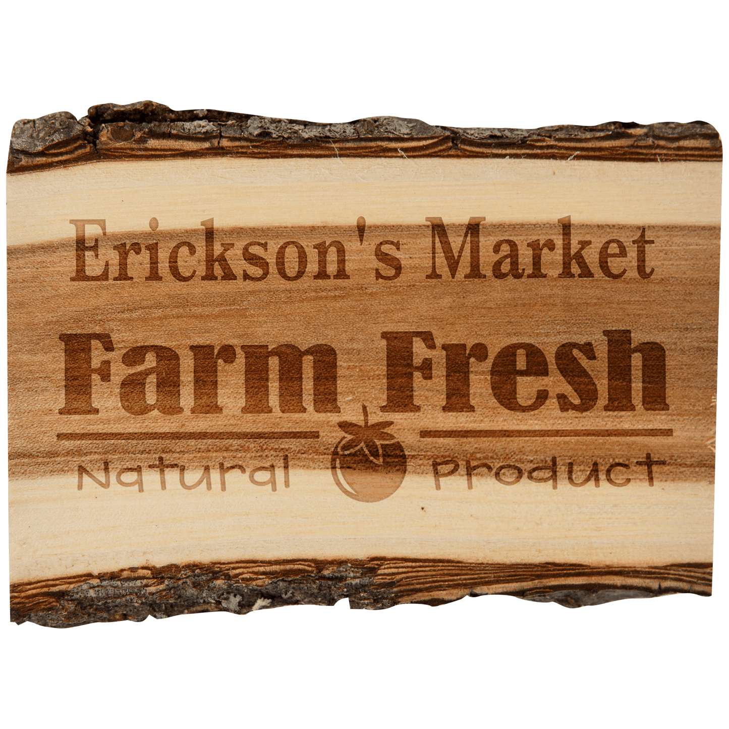 2" x 3.25" Old West Live Edge Elmwood Log Magnet