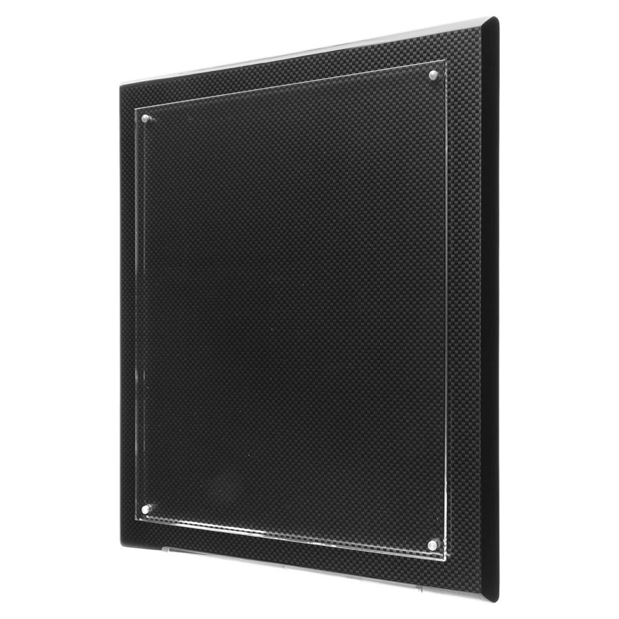 Carbon Fiber Piano Finish Floating Acrylic Plaque 10.5" x 13"