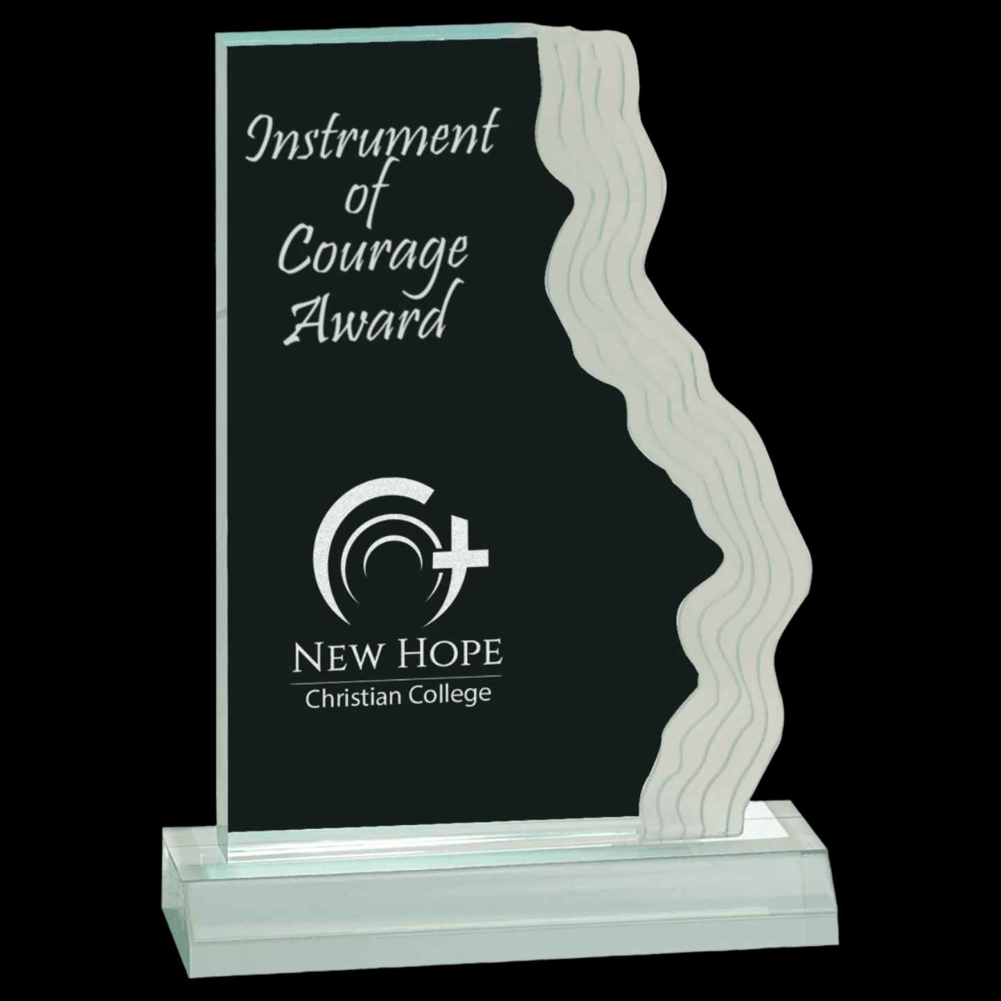 Jade Frosted Waterfall Edge Acrylic with Base