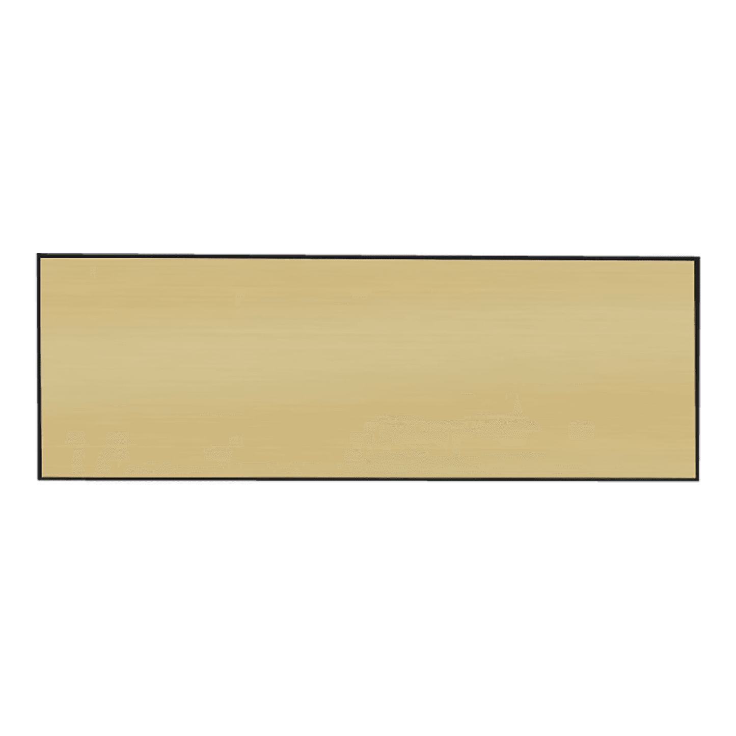 Brushed Gold/Black Square Corner Plastic Badge
