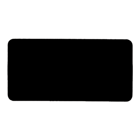 Black/White Round Corner Plastic Badge