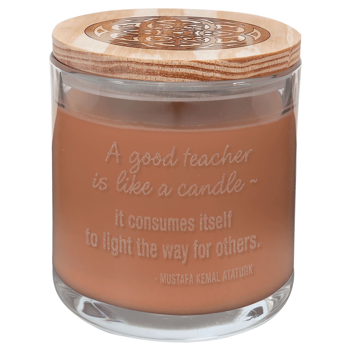 14 oz. Candle in a Glass Holder with Wood Lid