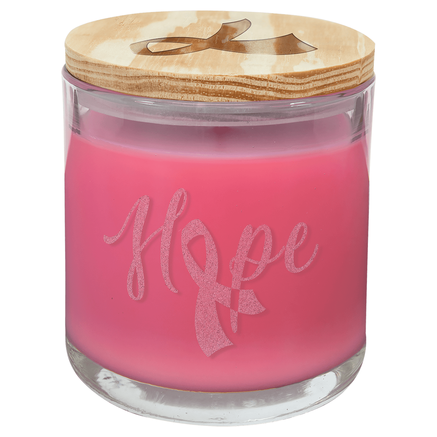 14 oz. Candle in a Glass Holder with Wood Lid