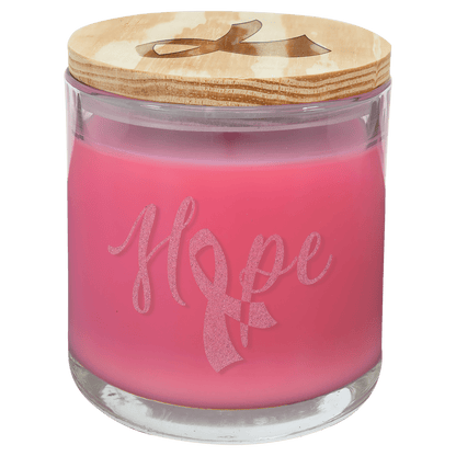 14 oz. Candle in a Glass Holder with Wood Lid