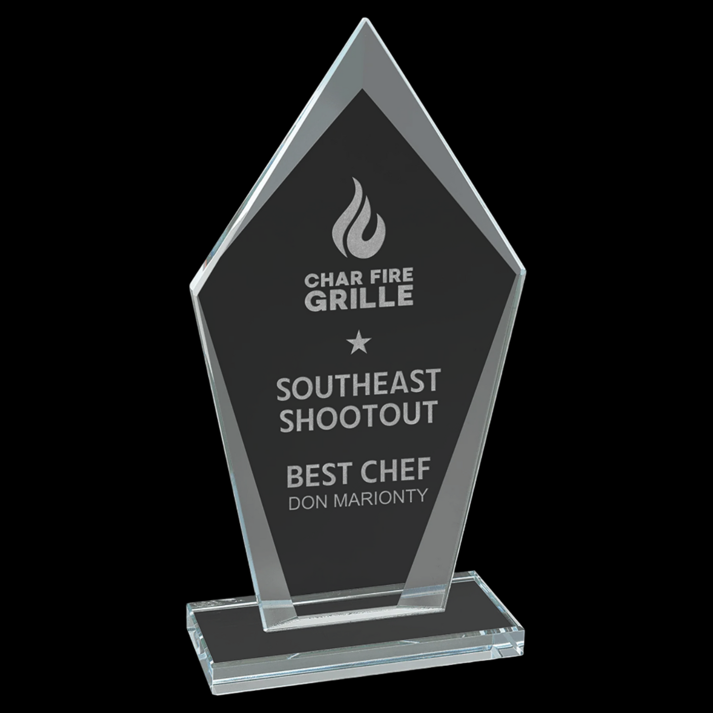 Diamond Clear Glass Award