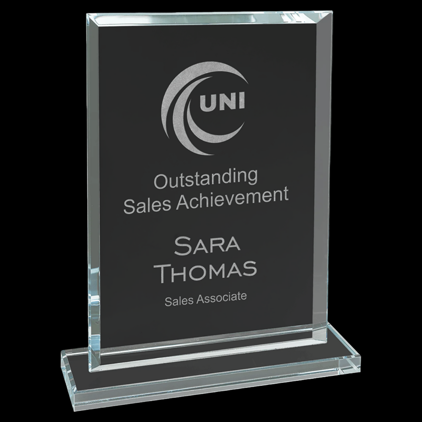 Rectangle Clear Glass Award