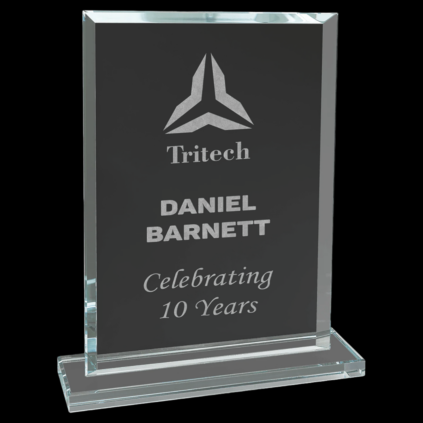 Rectangle Clear Glass Award
