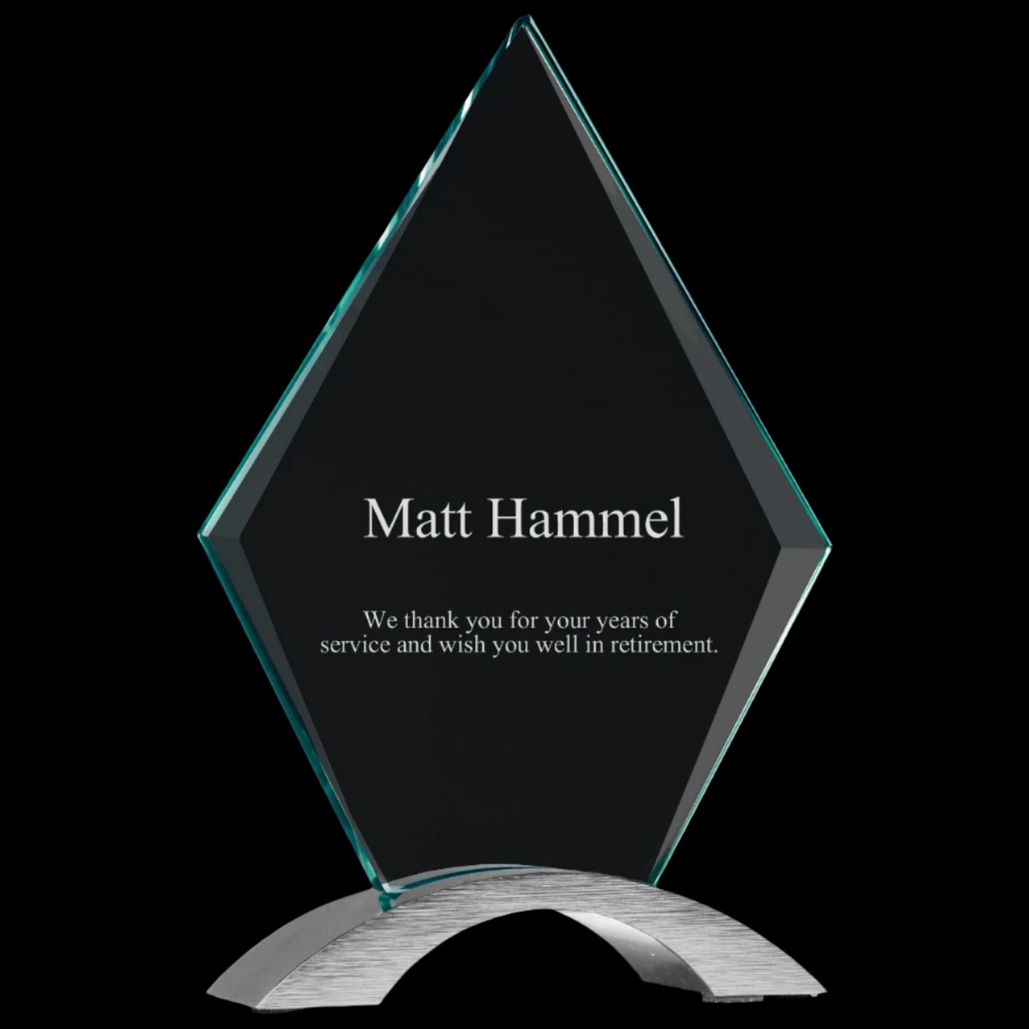 Diamond Cosmic Glass with Silver Base