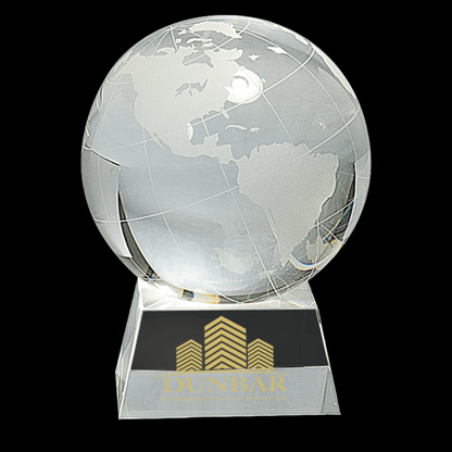 Crystal Globe On Clear Base