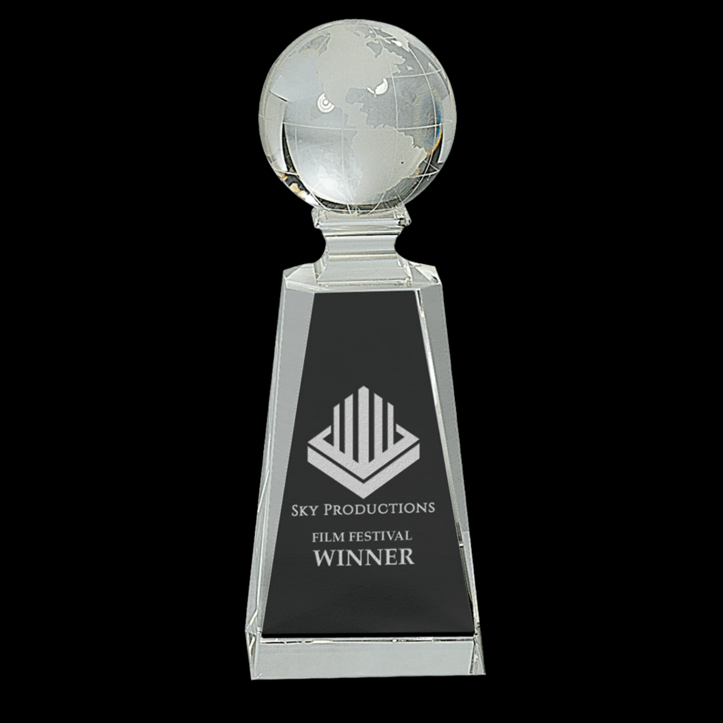 Crystal Globe On Clear Tower