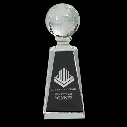 Crystal Globe On Clear Tower