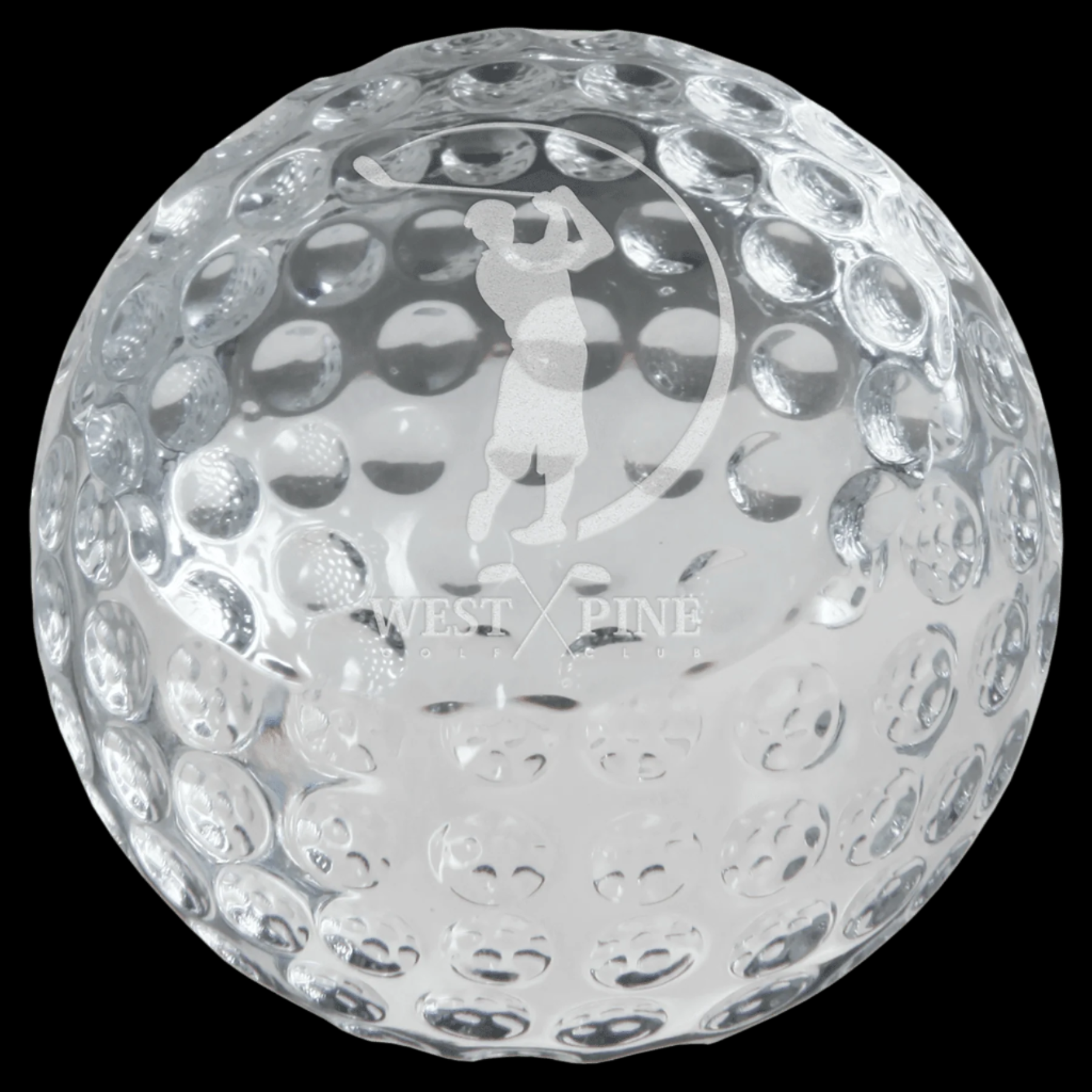 Crystal Golf Ball Paperweight – The Laser Lab