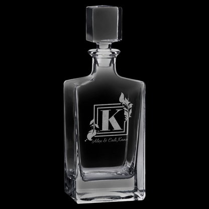 810mL Rectangle Glass Decanter with Gift Box