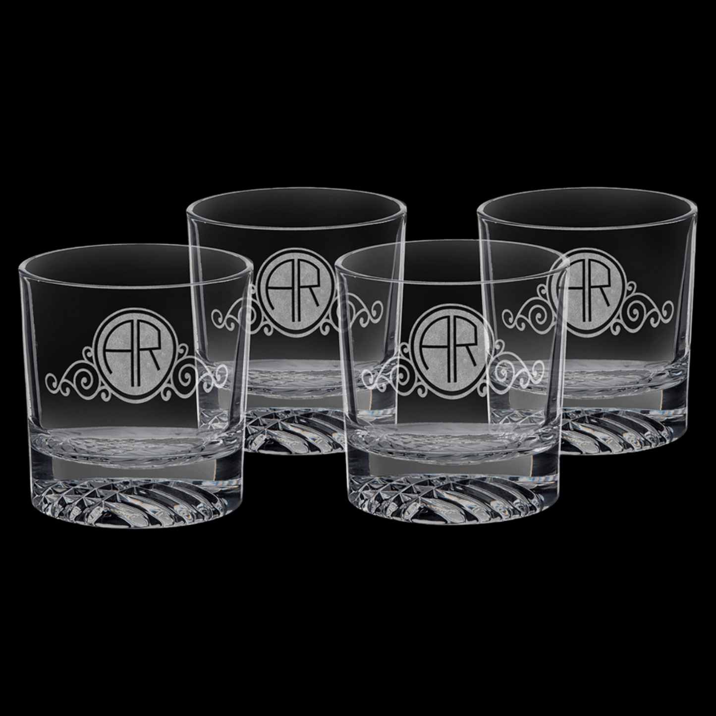 9 oz. Round Rocks Glass Set of 4 with Box