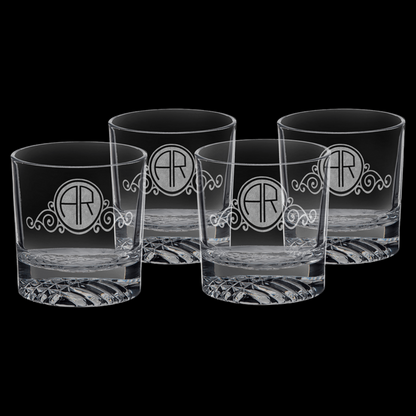 9 oz. Round Rocks Glass Set of 4 with Box