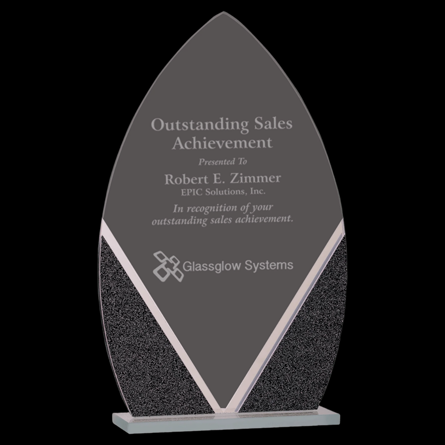 Oval Designer Glass Award
