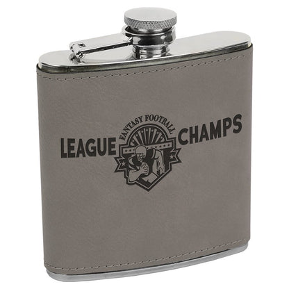 6 oz. Leatherette Stainless Steel Flask