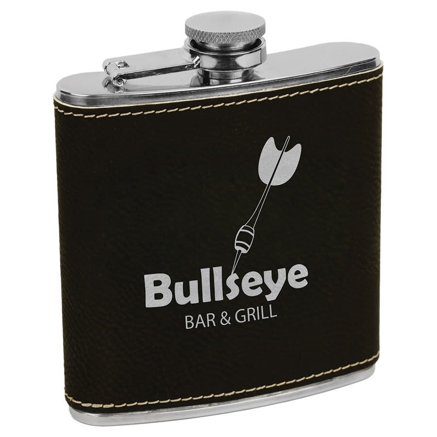 6 oz. Leatherette Stainless Steel Flask