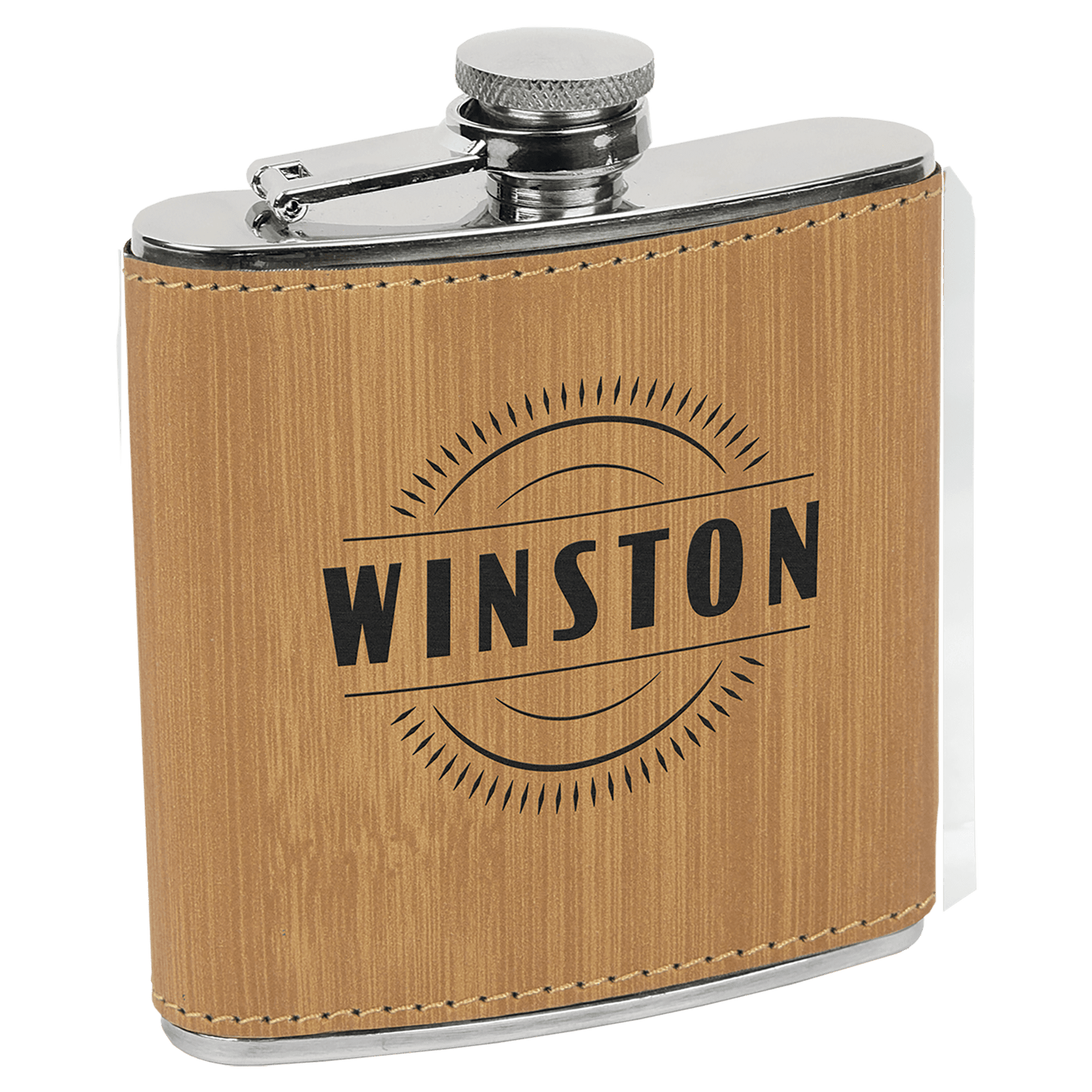 6 oz. Leatherette Stainless Steel Flask