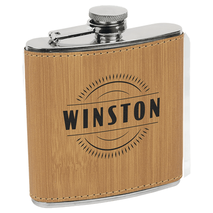 6 oz. Leatherette Stainless Steel Flask