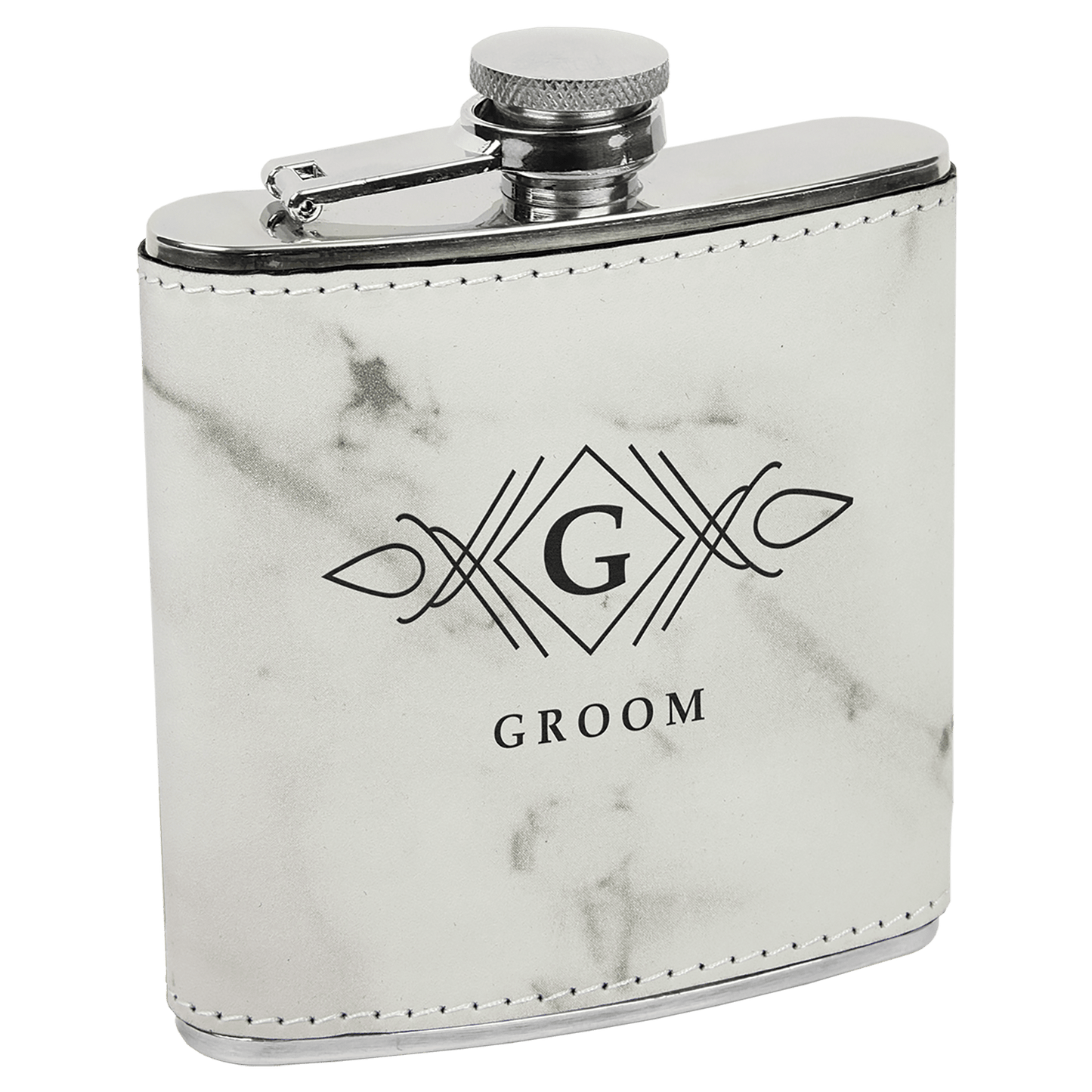 6 oz. Leatherette Stainless Steel Flask
