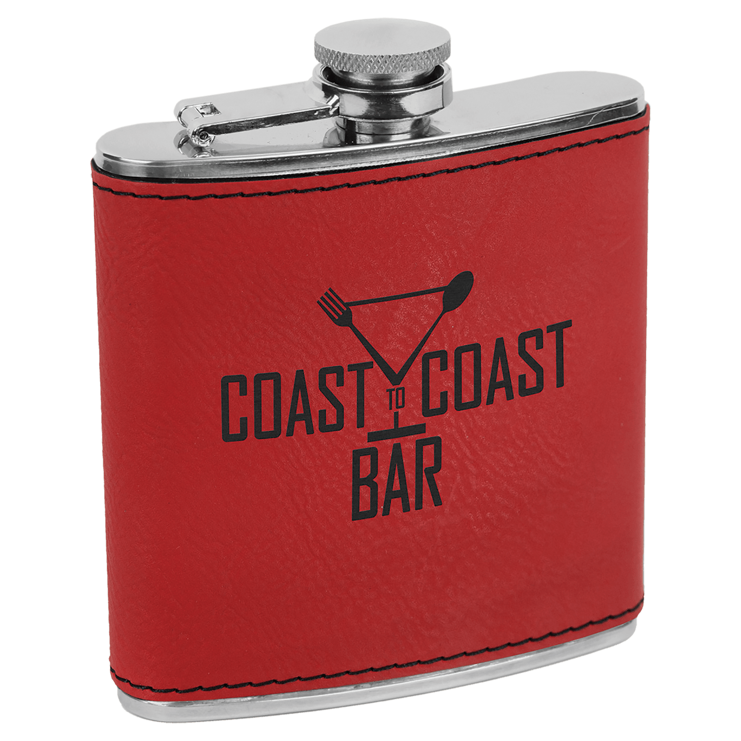 6 oz. Leatherette Stainless Steel Flask