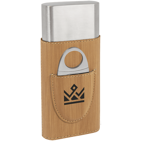 Leatherette Cigar Case with Cutter