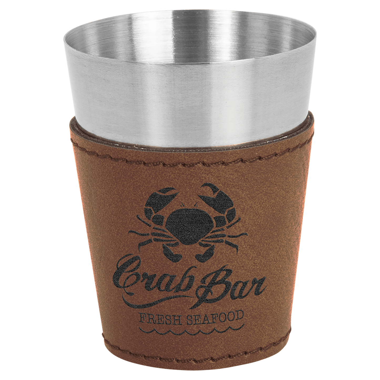 Shot Glass 2 oz. Leatherette & Stainless Steel