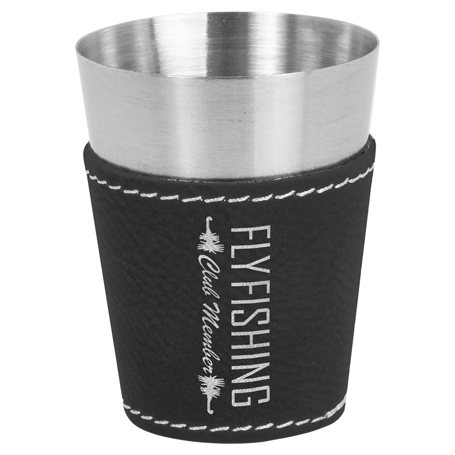 Shot Glass 2 oz. Leatherette & Stainless Steel