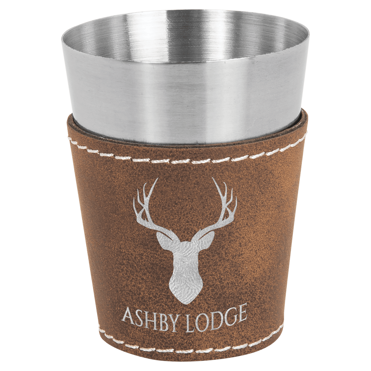 Shot Glass 2 oz. Leatherette & Stainless Steel