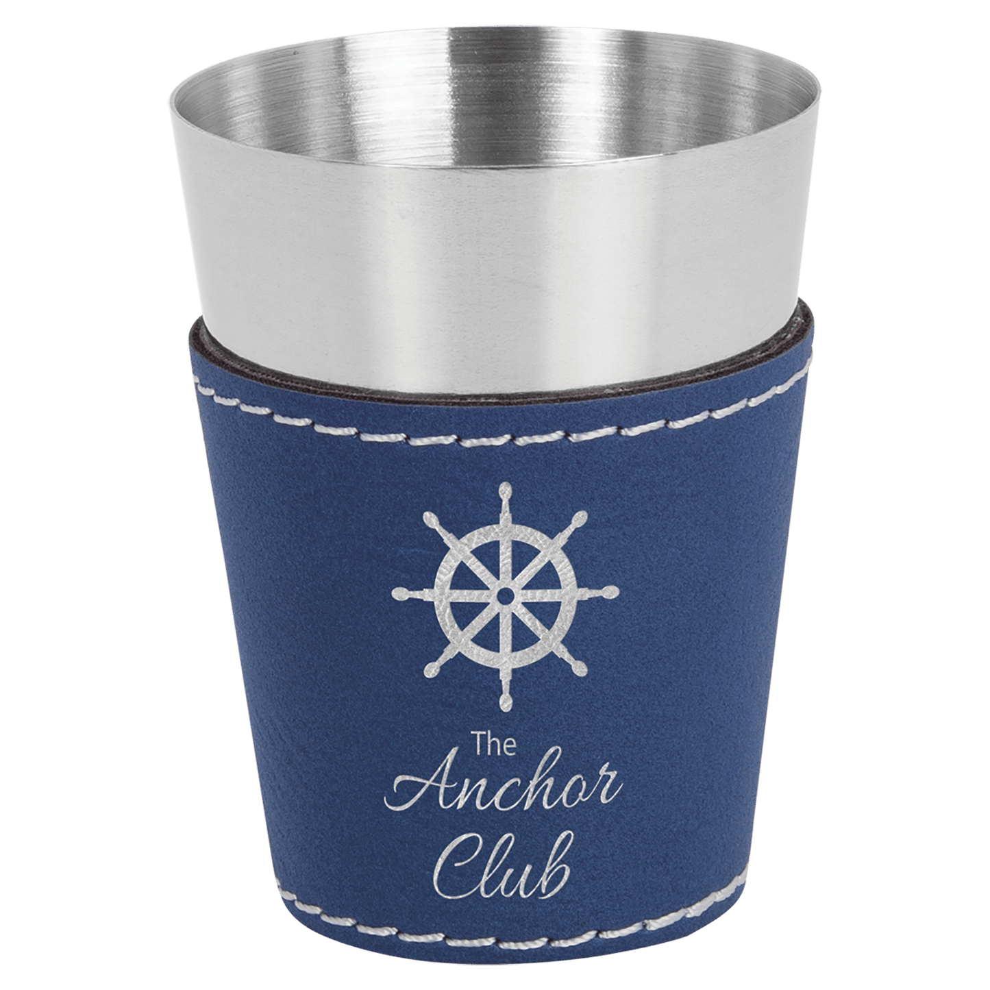 Shot Glass 2 oz. Leatherette & Stainless Steel