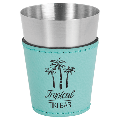 Shot Glass 2 oz. Leatherette & Stainless Steel