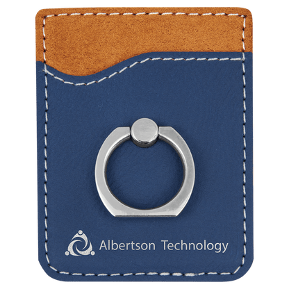 Leatherette Phone Wallet with Ring