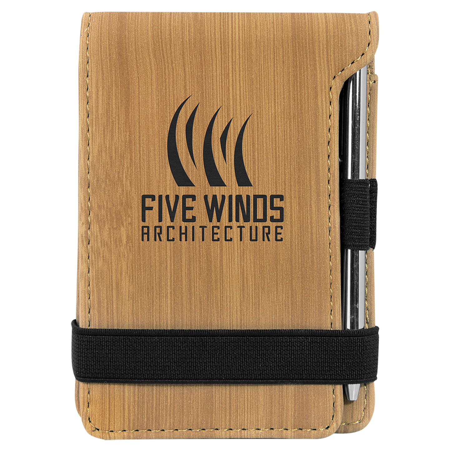 Leatherette Mini Notepad with Pen 3.25" x 4.75"