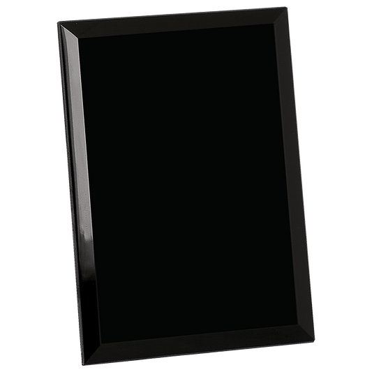 Black Glass Mirror Plaque