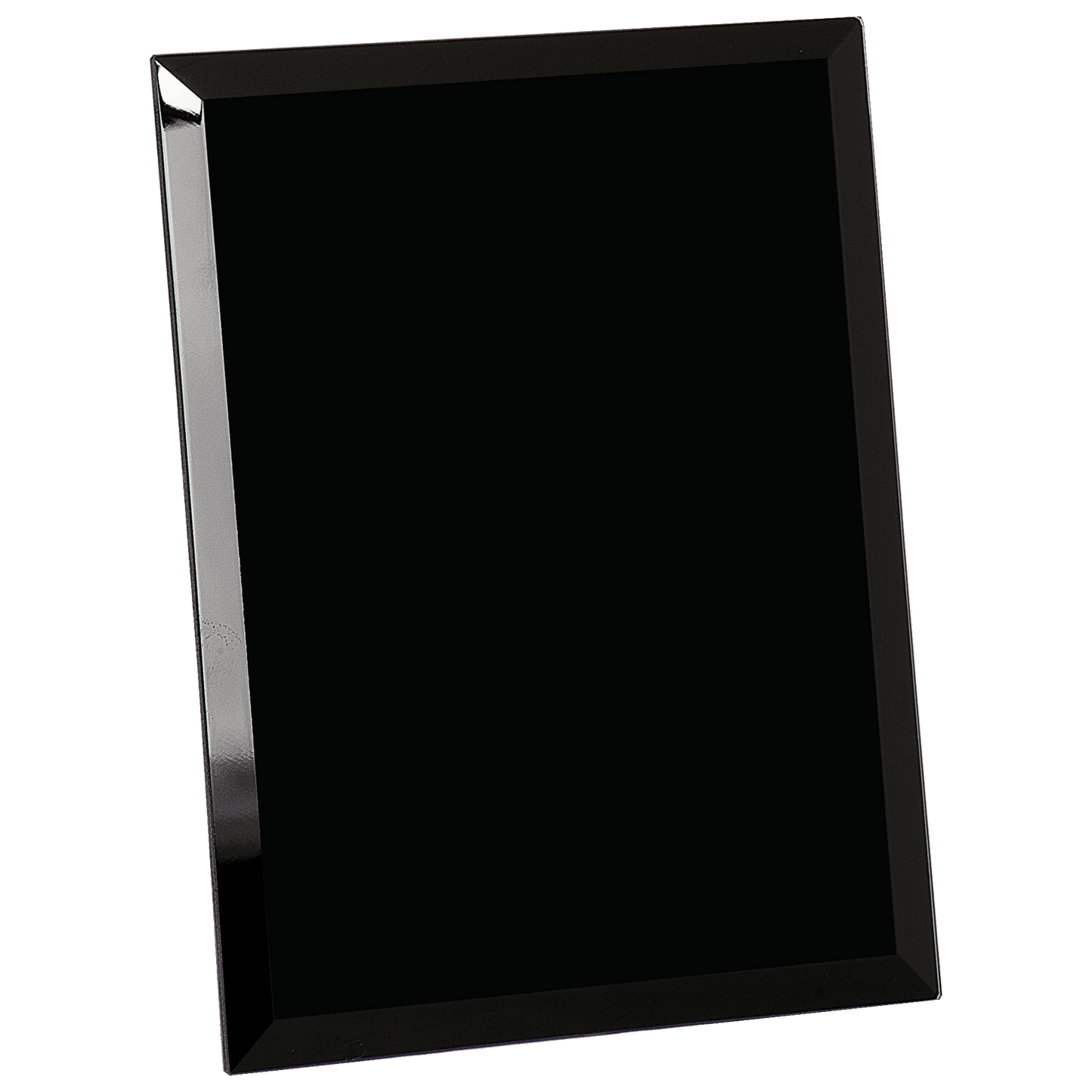 Black Glass Mirror Plaque