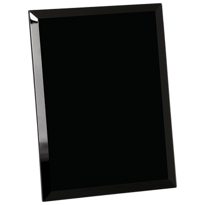 Black Glass Mirror Plaque