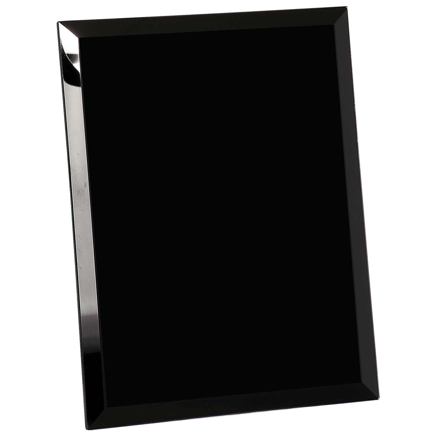 Black Glass Mirror Plaque