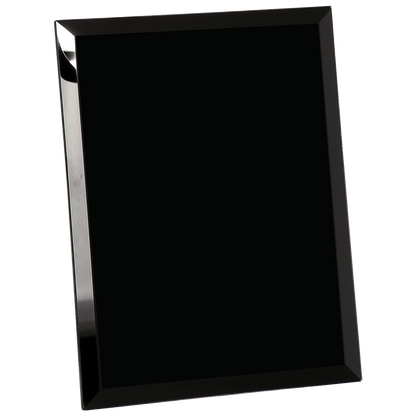 Black Glass Mirror Plaque